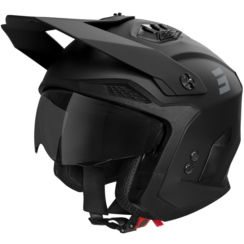 Avoin moottoripyöräilykypärä Shot Drop Solid Matta Musta
