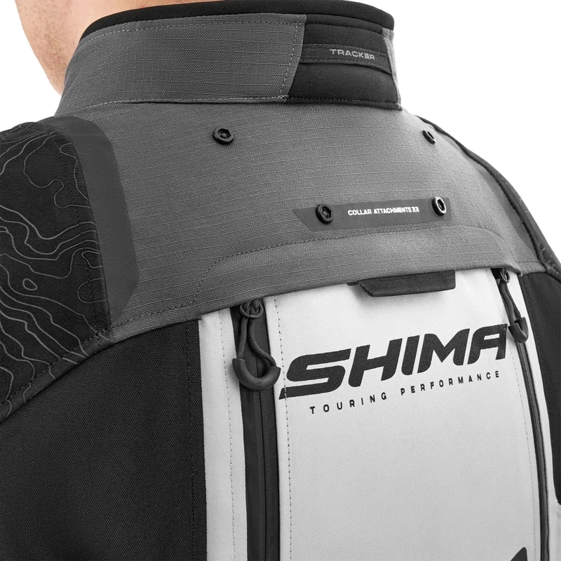 Moottoripyörätakki Shima Tracker harmaa