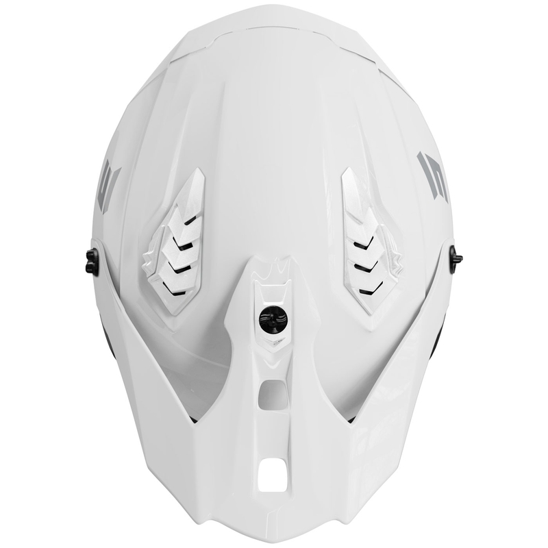 Avoin moottoripyöräilykypärä Shot Drop Solid Gloss White