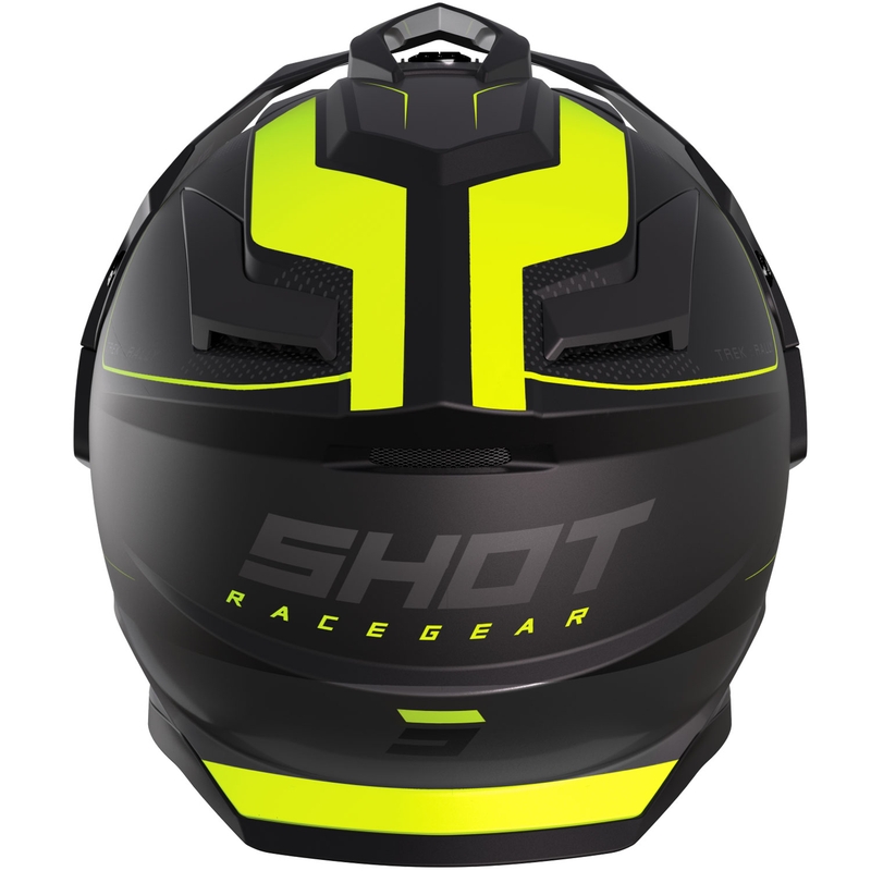 Enduro Moottoripyöräily Kypärä Shot Trek Max Vision Rally matta musta-fluo keltainen