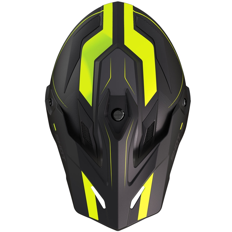 Enduro Moottoripyöräily Kypärä Shot Trek Max Vision Rally matta musta-fluo keltainen