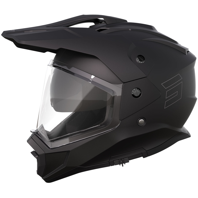 Enduro Moottoripyöräilykypärä Shot Trek Max Vision Solid Matta Musta