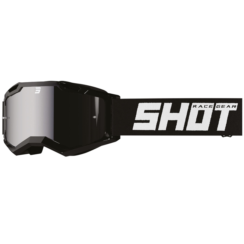 Lasten motocrosslasit Shot Rocket Kid 2.0 drop musta iridium plexi lasilla.
