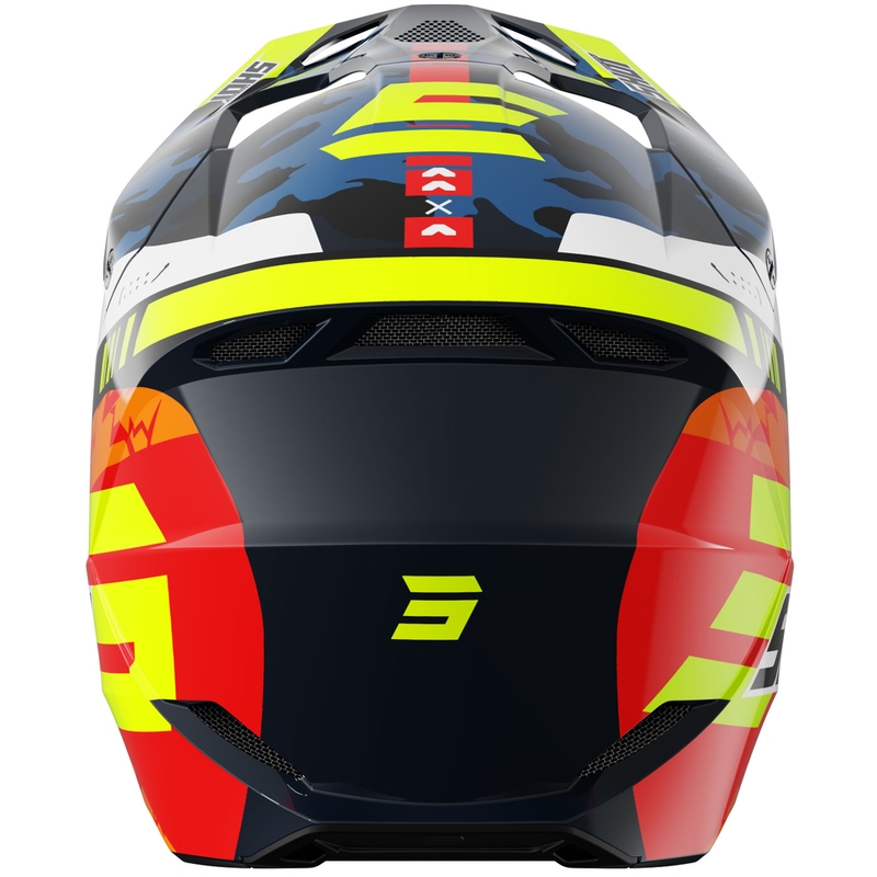Lasten motocross kypärä Shot Furious Flash kiiltävä sininen-fluo keltainen