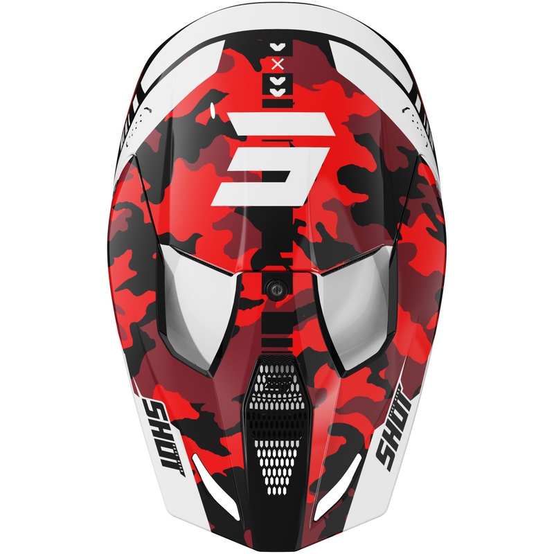 Lasten motocross kypärä Shot Furious Flash kiiltävä punainen