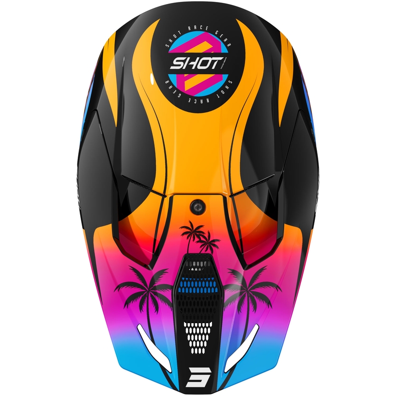 Lasten motocross kypärä Shot Furious Miami kiiltävä oranssi
