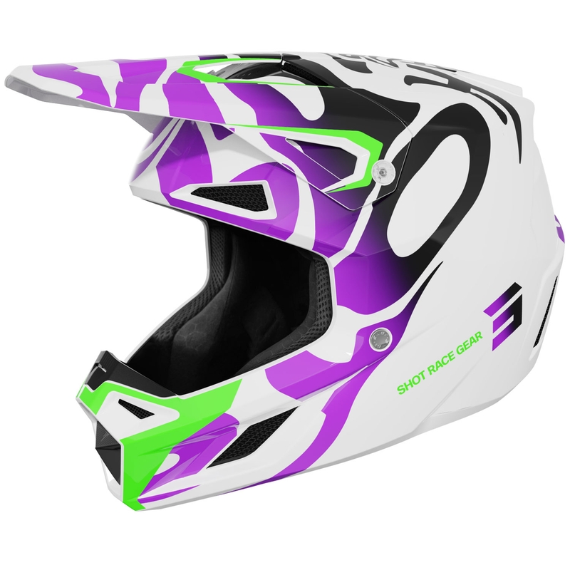 Lasten motocross kypärä Shot Ghost violetti