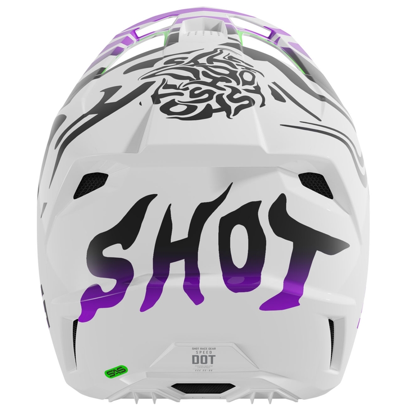 Lasten motocross kypärä Shot Ghost violetti