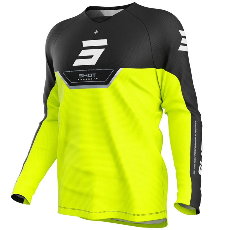 Lasten motocross pelipaita Shot Draw Daytona fluo keltainen