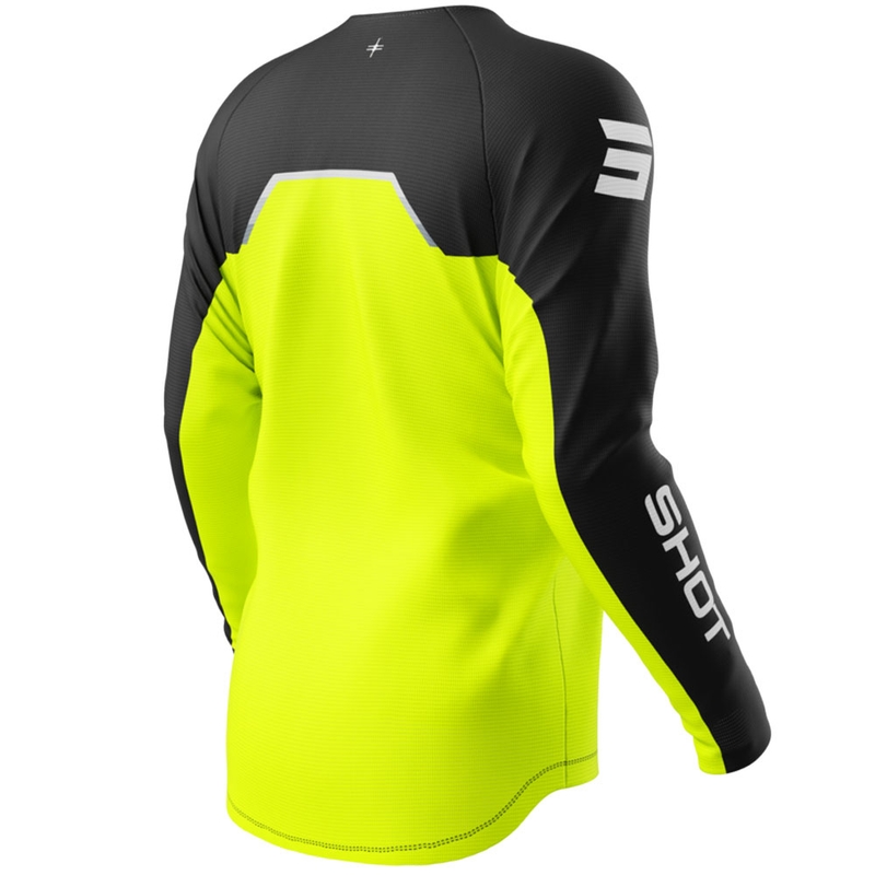 Lasten motocross pelipaita Shot Draw Daytona fluo keltainen