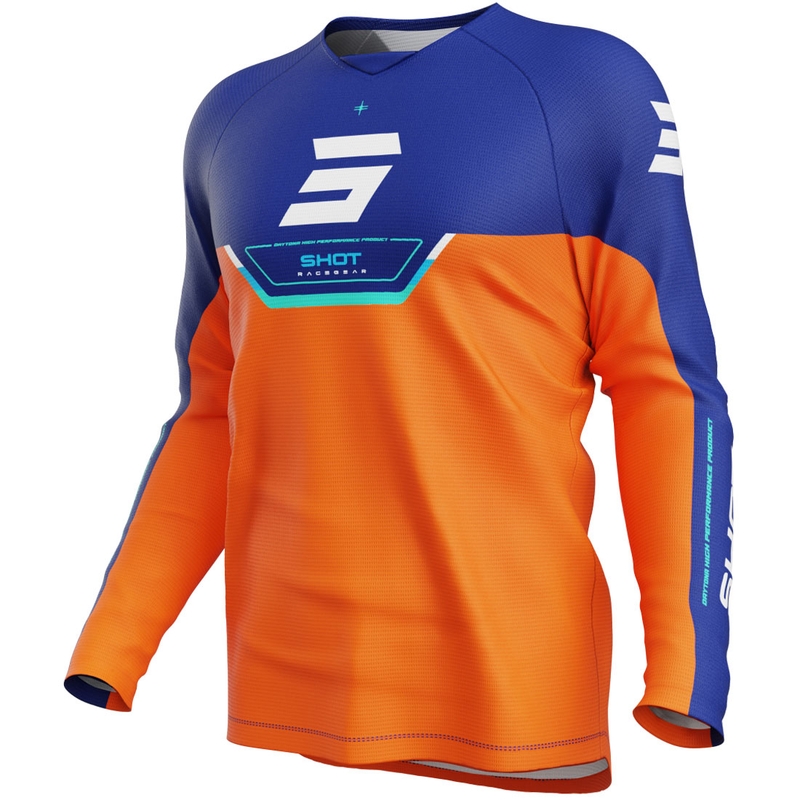 Lasten motocross paita Shot Draw Daytona oranssi