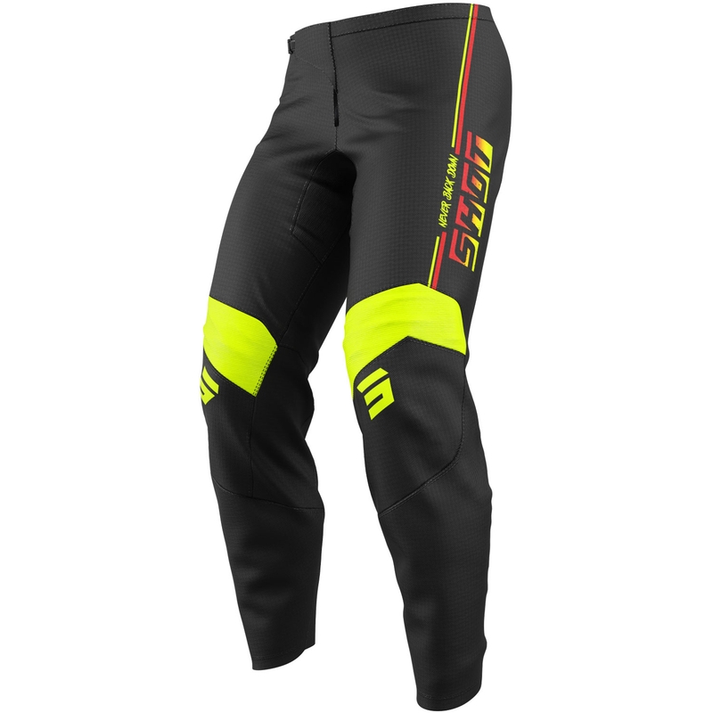 Lasten motocross housut Shot Draw Block Fluo keltainen