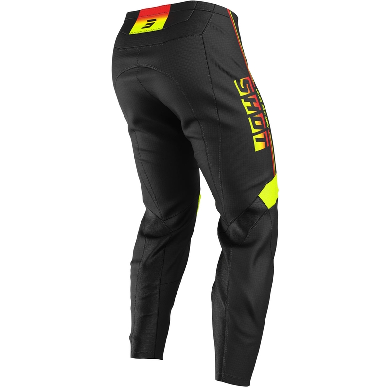 Lasten motocross housut Shot Draw Block Fluo keltainen