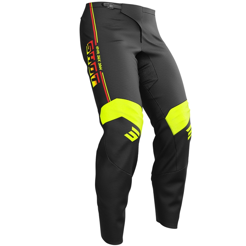 Lasten motocross housut Shot Draw Block Fluo keltainen