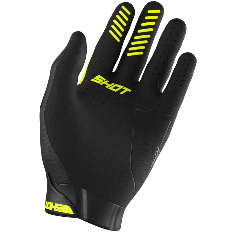 Lasten motocross käsineet Shot Race Evo fluo keltainen