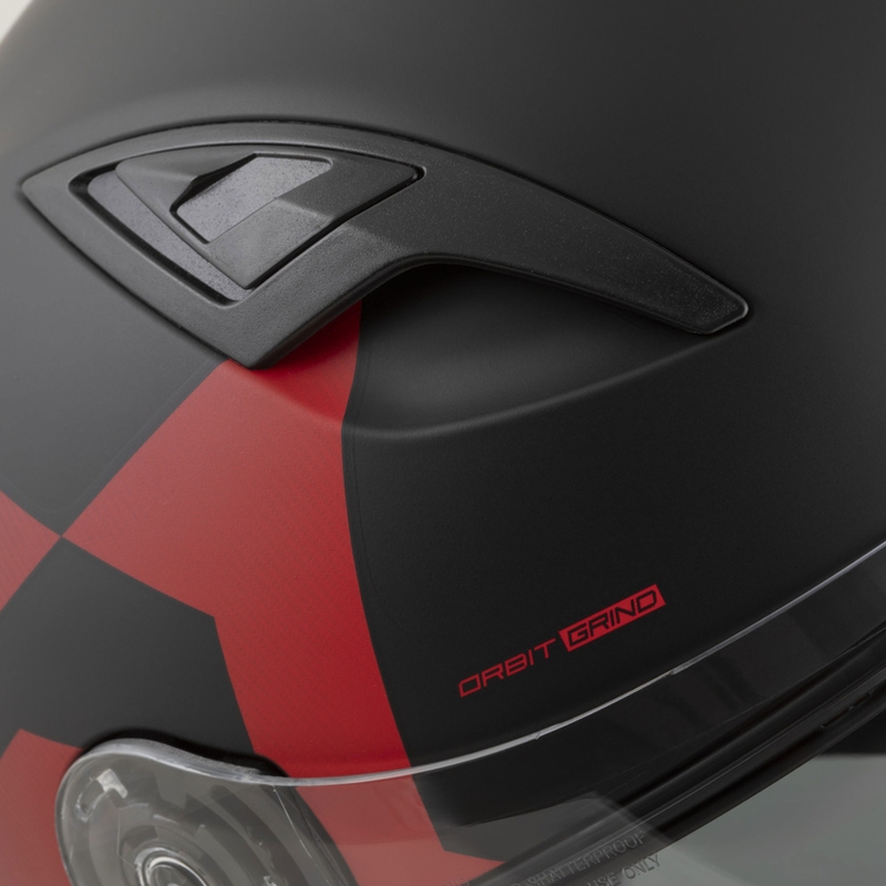 Cassida Orbit Grind integraalinen moottoripyöräilykypärä matta musta-punainen