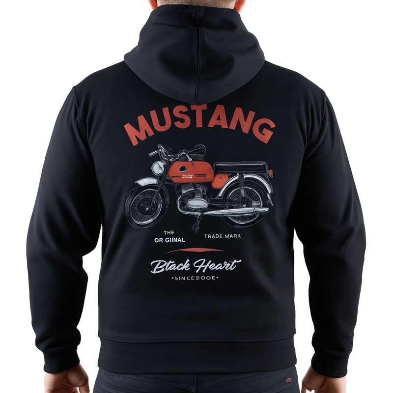 Huppari Musta Sydän Mustang musta