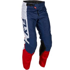 Motocross housut FLY Racing - USA Kinetic punainen, valkoinen ja sininen