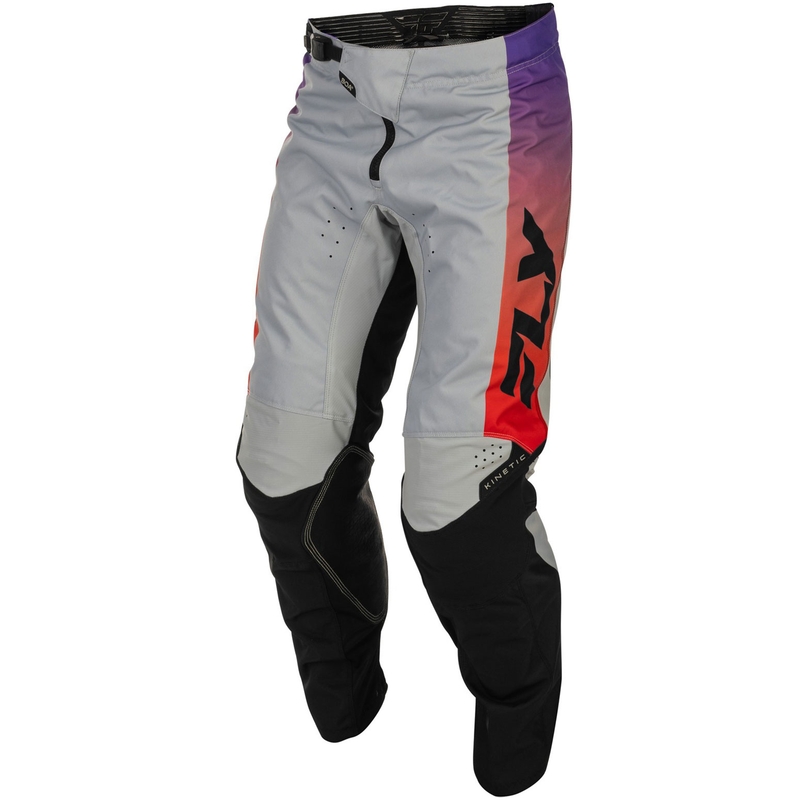 Motocross housut FLY Racing - USA Kinetic harmaa-punainen-violetti-musta
