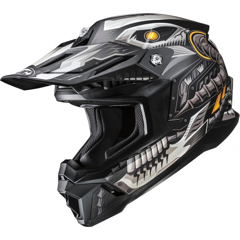 Motocross-kypärä HJC C50 Mecha Beast MC5SF musta-harmaa