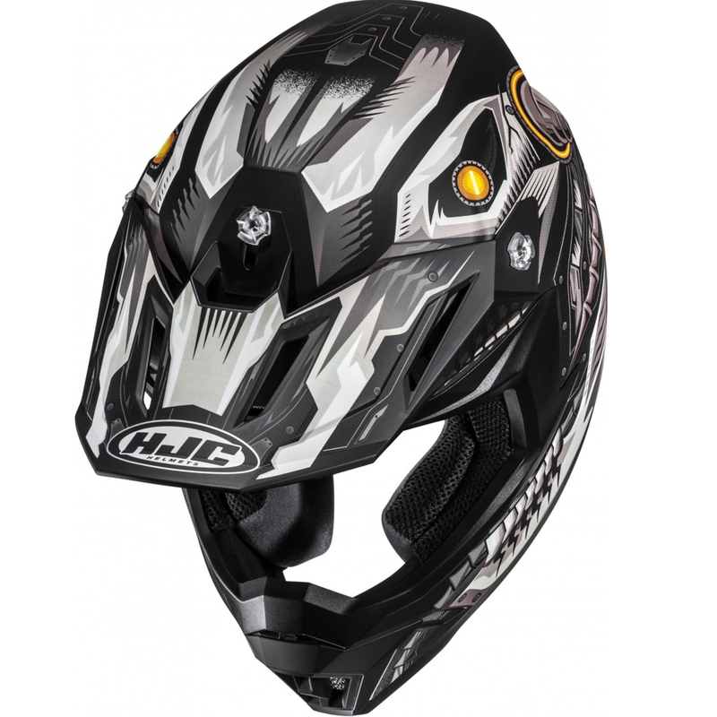 Motocross-kypärä HJC C50 Mecha Beast MC5SF musta-harmaa