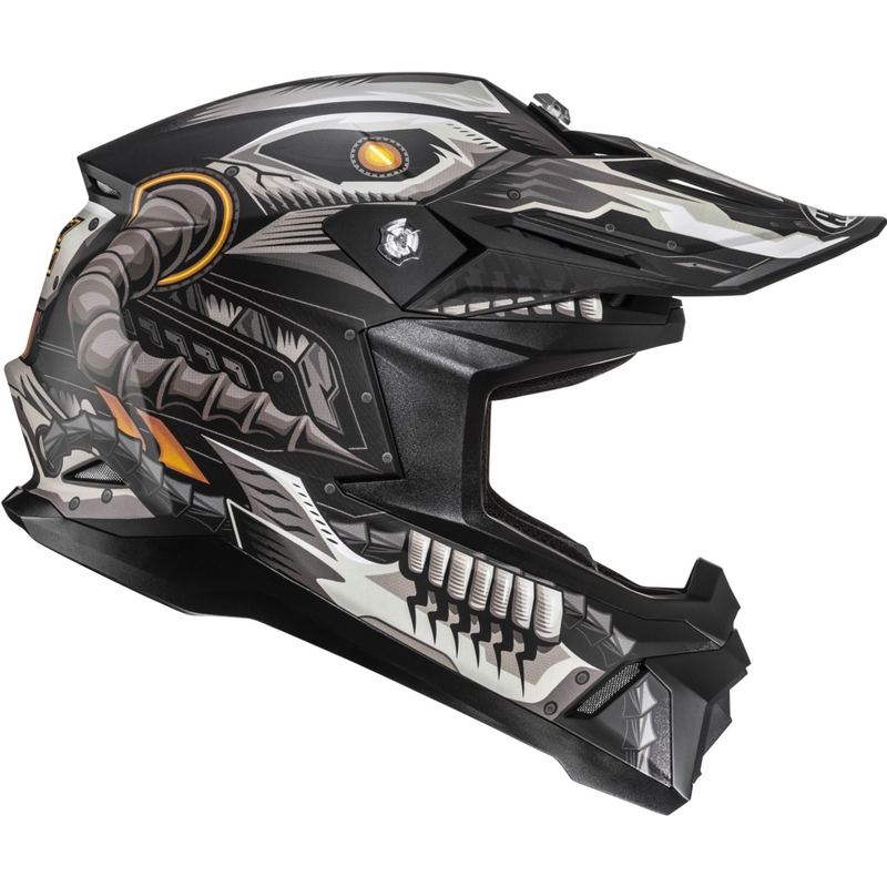 Motocross-kypärä HJC C50 Mecha Beast MC5SF musta-harmaa