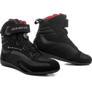 Naisten Shima Exo Vented Black-Grey-Red moottoripyöräsaappaat