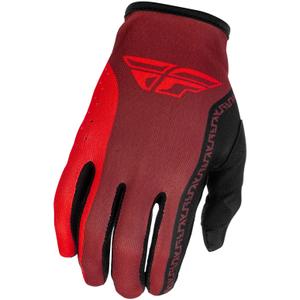 Motocross hanskat FLY Racing - USA Lite musta-punainen