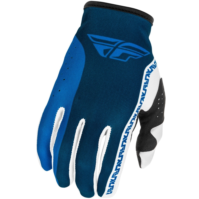 Motocross hanskat FLY Racing - USA Lite sininen ja valkoinen