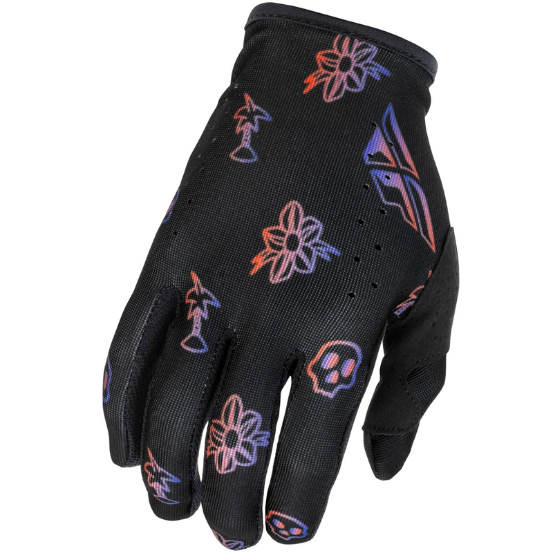 Motocross hanskat FLY Racing - USA Lite Outline musta-punainen-violetti