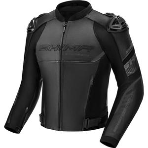 Shima Bandit 2.0 Musta nahkainen moottoripyörä takki
