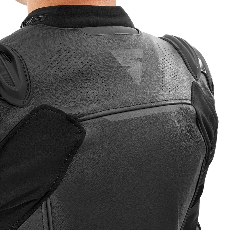 Shima Bandit 2.0 Musta nahkainen moottoripyörä takki
