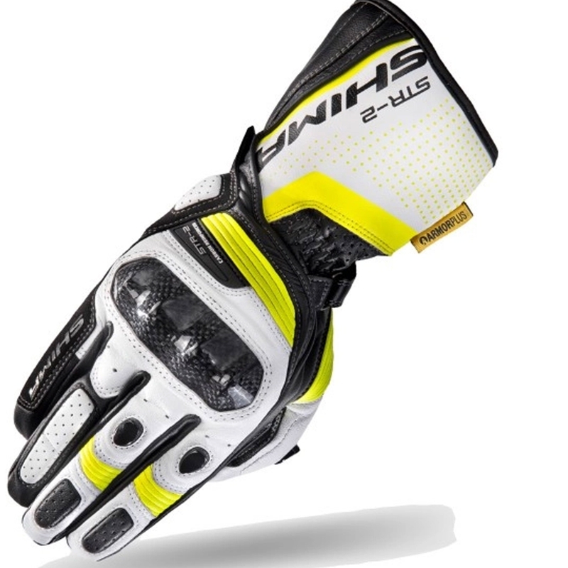 Käsineet Shima STR-2 musta-valkoinen-fluo-keltainen