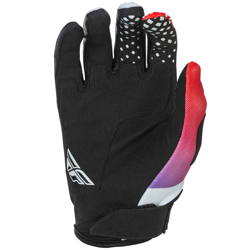 Motocross hanskat FLY Racing - USA Kinetic harmaa-punainen-violetti-musta