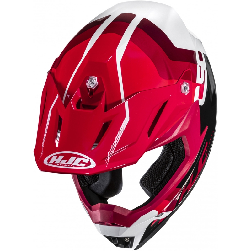Motocross-kypärä HJC C50 Primal MC1 musta-punainen-valkoinen