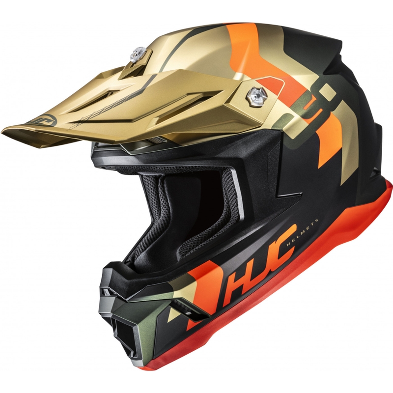 Motocross kypärä HJC C50 Primal MC6HSF musta-kulta-oranssi