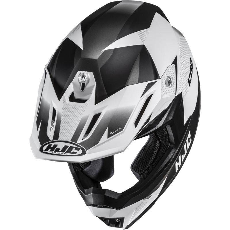 Motocross kypärä HJC C50 Slide MC10SF musta ja valkoinen