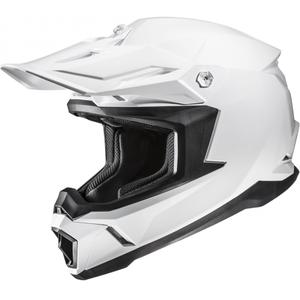 Motocross-kypärä HJC C50 Solid pearl white (valkoinen)