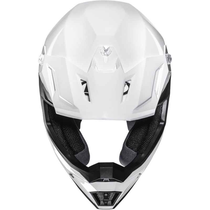 Motocross-kypärä HJC C50 Solid pearl white (valkoinen)