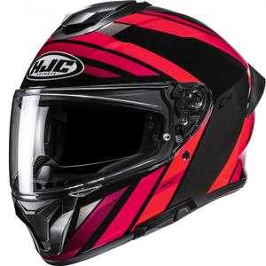 Integroitu moottoripyöräkypärä HJC C71 Faber MC1 musta-punainen