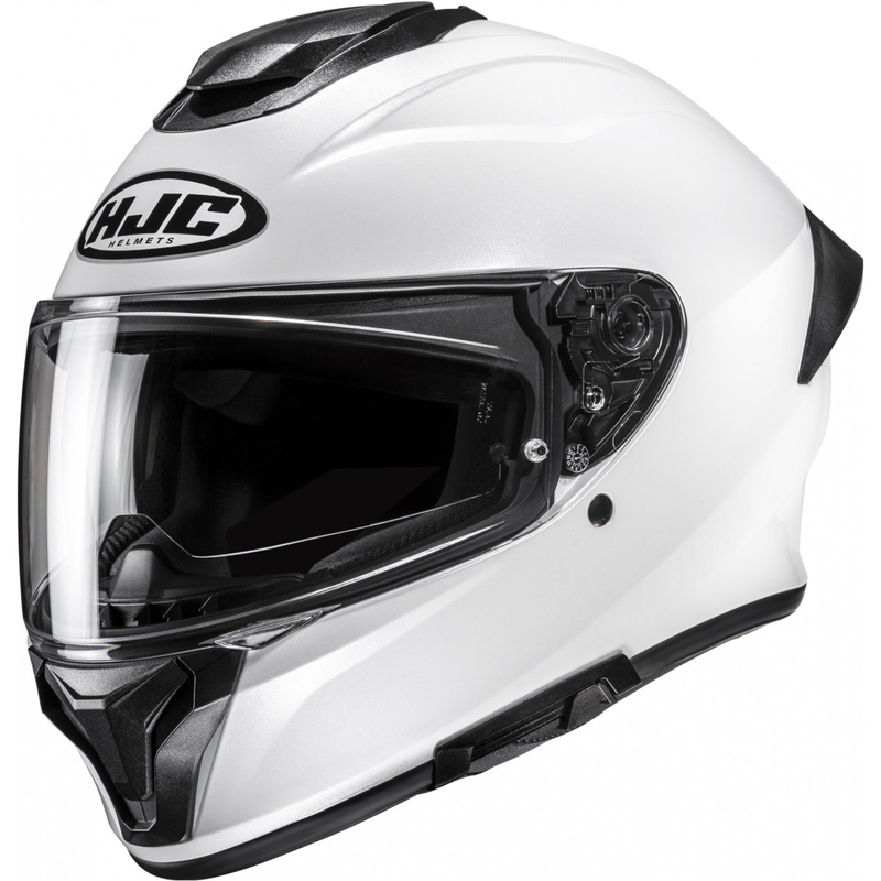 HJC C71 Solid helmiäisvalkoinen integroitu moottoripyöräilykypärä