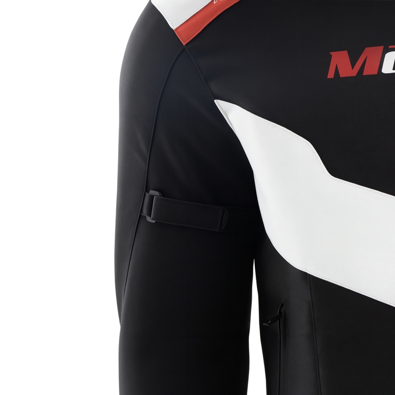 Motozem Team 2 moottoripyörätakki musta-valkoinen
