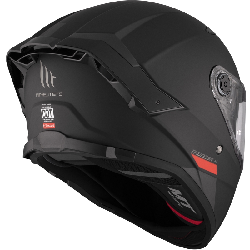 Kokokasvoinen moottoripyöräkypärä MT FF118SV Thunder 4 SV musta matta