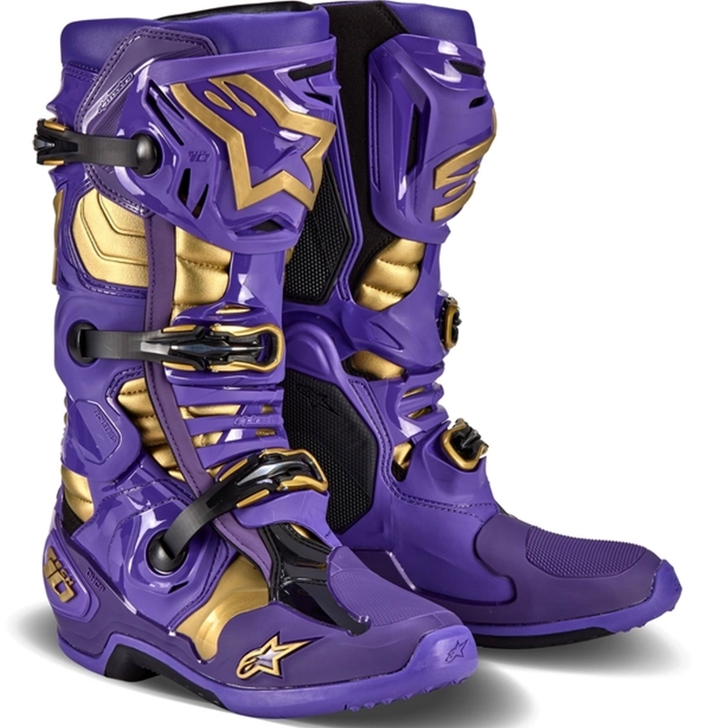 Alpinestars Tech 10 Limited Edition Champ Purple and Gold Moottoripyöräilykengät