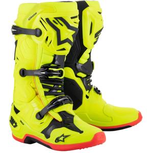 Alpinestars Tech 10 Keltainen Fluo Musta Fluo Moottoripyöräily saappaat