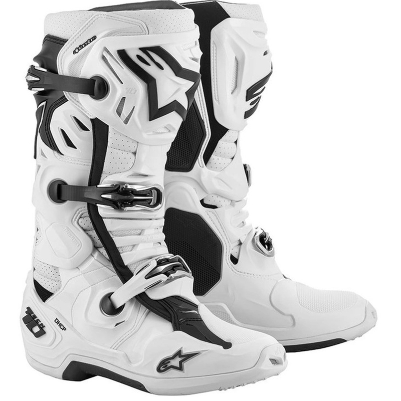 Alpinestars Tech 10 Supervented Moottoripyöräilykengät Perforoitu Valkoinen
