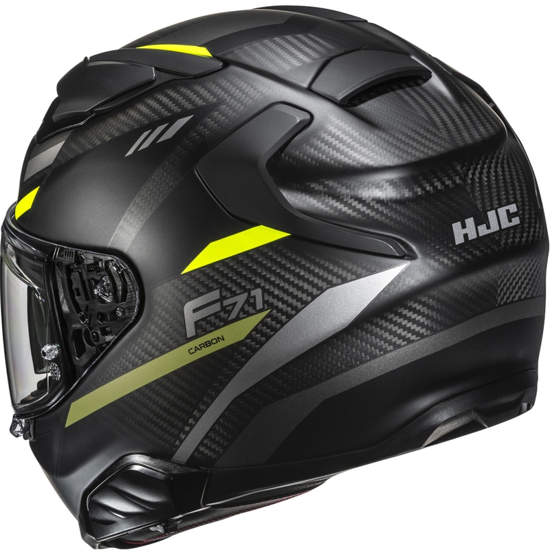 Integroitu moottoripyöräilykypärä HJC F71 CARBON Esira MC3HSF musta-fluo keltainen