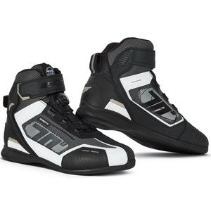 Moottoripyöräsaappaat SEVENTY DEGREES SD-BR3 Veloce PRO musta ja valkoinen