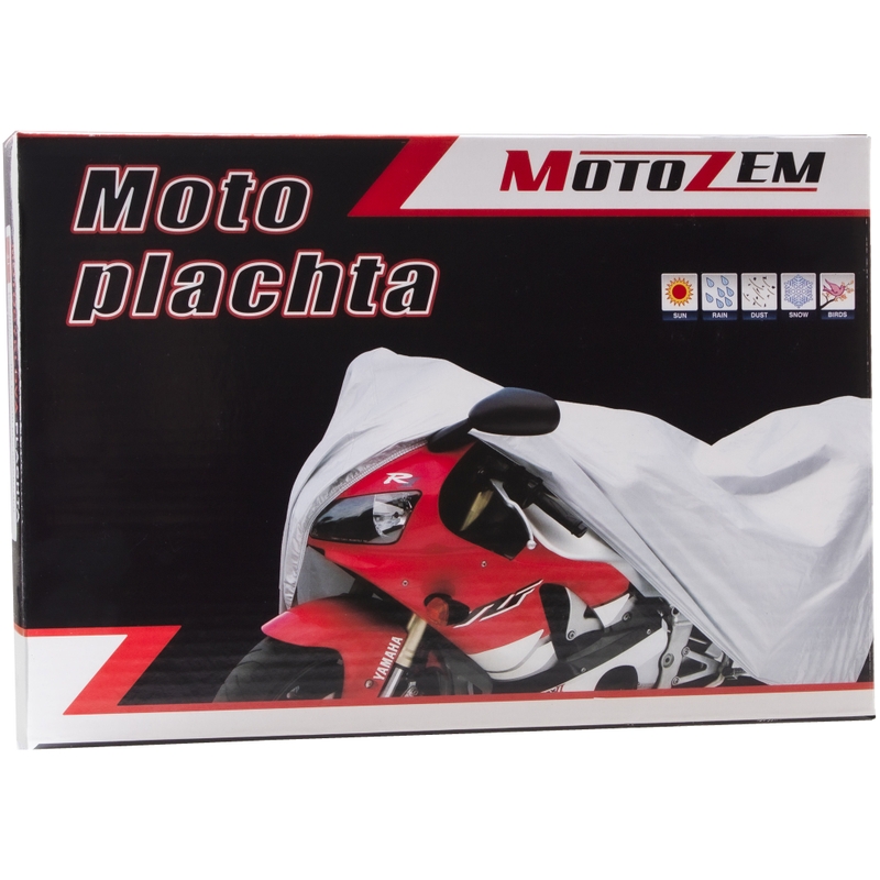 MotoZem moottoripyöräpeite - hopea