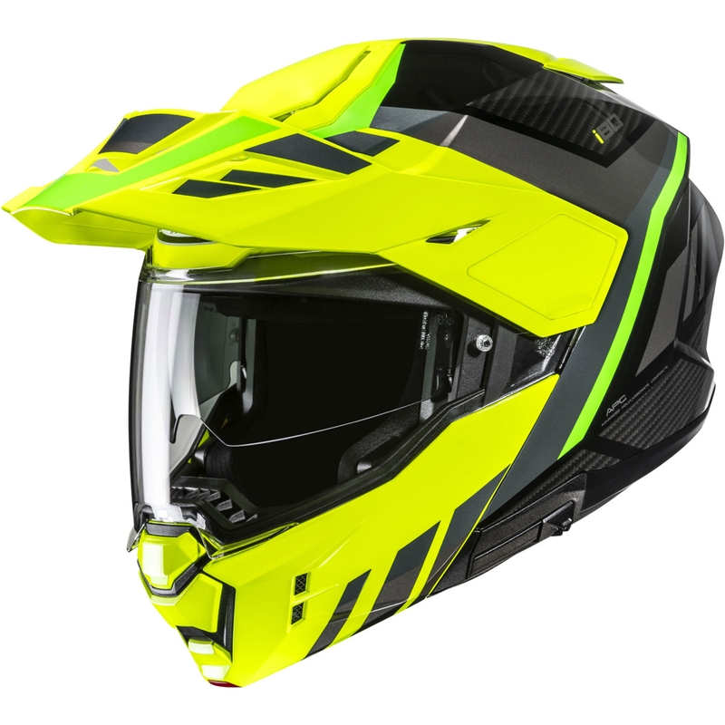 HJC i80 Imes MC3H musta-fluo-kelta-fluo-vihreä flip-up moottoripyöräilykypärä
